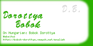 dorottya bobok business card